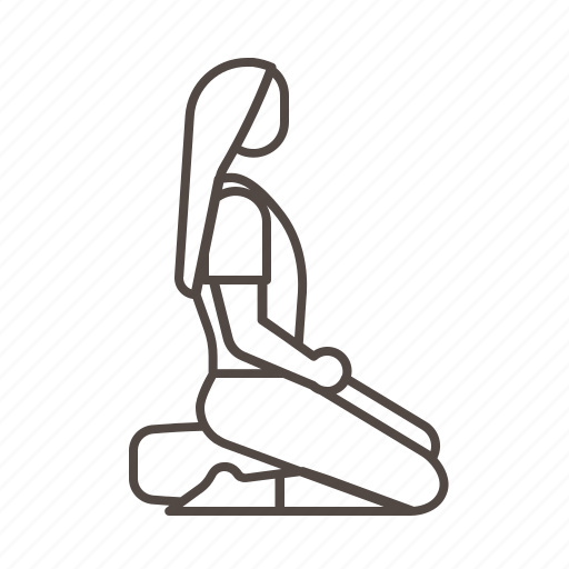 Line, meditating, profile, sitting, woman, zazen icon - Download on Iconfinder