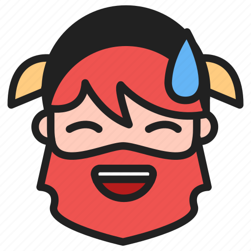 Cold sweat, dwarf, emoji, emoticon, face, sweat icon - Download on Iconfinder