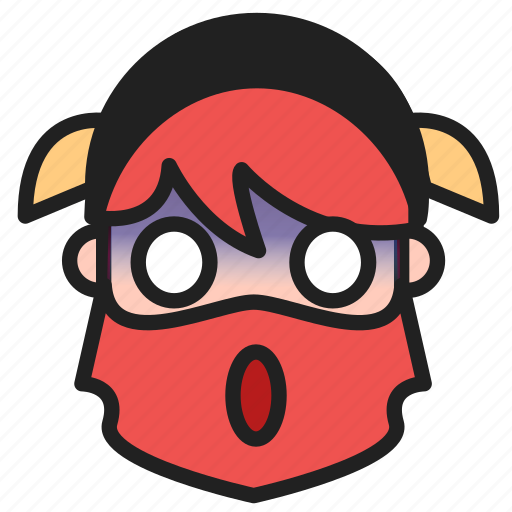 Dwarf, emoji, emoticon, face, scared, scream icon - Download on Iconfinder