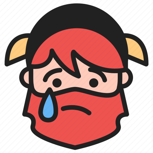 Crying, dwarf, emoji, emoticon, face, sad icon - Download on Iconfinder