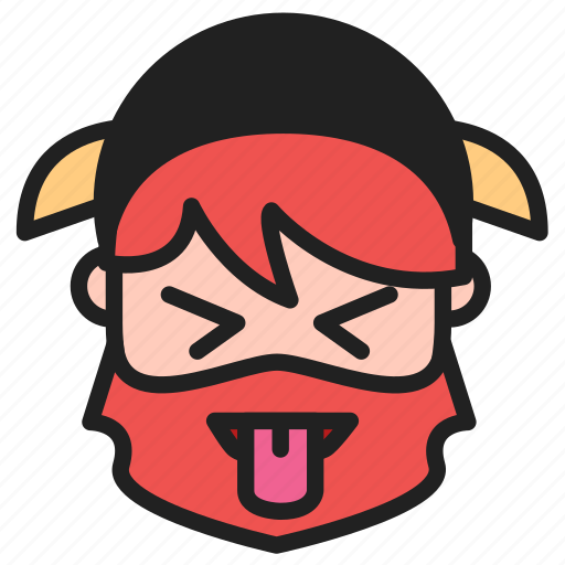 Artboard, dwarf, emoji, emoticon, face, tongue, tongue out icon - Download on Iconfinder