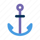 anchor, beach, ship