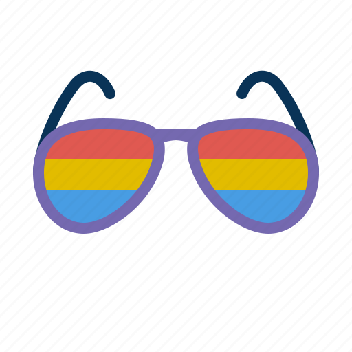 Glasses, multicolor, rainbow, sun icon - Download on Iconfinder