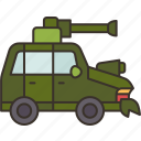 armored, car, artillery, gun, war