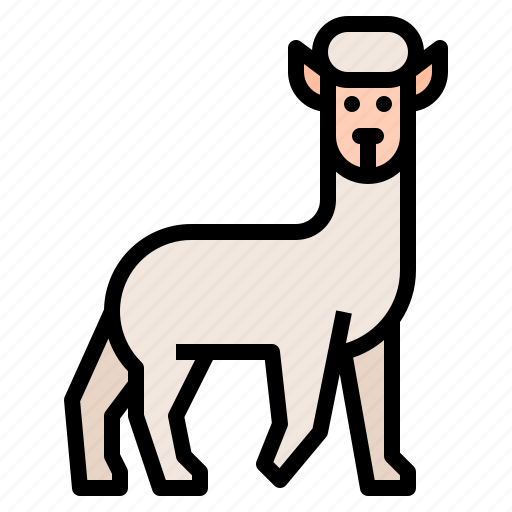 Alpaca, animal, wildlife, zoo icon - Download on Iconfinder