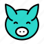 piggy, animal, zoo, forest, face 