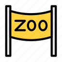 zoo, banner, board, sign, label