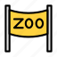 zoo, banner, board, sign, label 