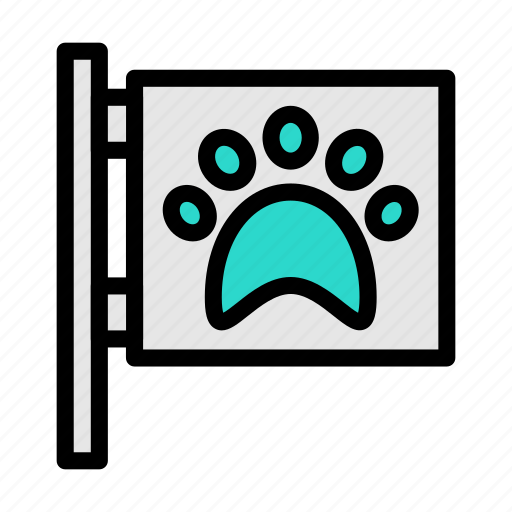 Zoo, board, banner, animal, paw icon - Download on Iconfinder