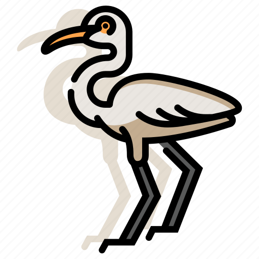 Animal, bird, egret, elegant, heron, lake, wildlife icon - Download on Iconfinder