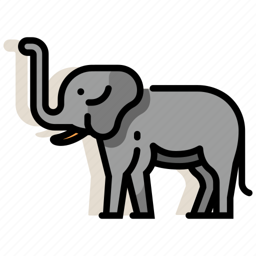 Africa, animal, elephant, mammal, safari, wildlife, zoo icon - Download on Iconfinder