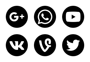 2018 Social media black and white logos