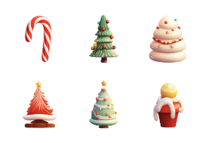 3D Christmas 3D illustration pack
