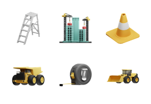 3D Construction Illustration Sets