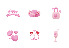 3D Cute Valentine Items
