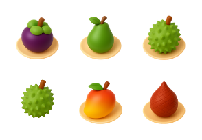 3D Fruit Characters