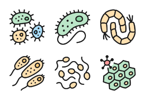Bacteria and Probiotic - Color Line Set