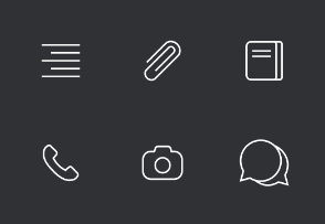 Basic UI Thinline Icons Set