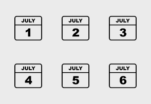 Calendar July Line