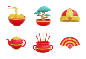 Chinese new year 3D illustration Pack