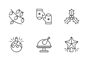 Christmas With Black And White Iconset