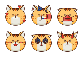 Chubby Cat Emoticons