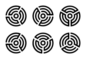 20 sets of crop circle icon
