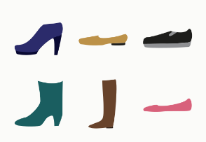 Colored shoes