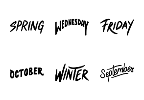 Days of the week months and seasons