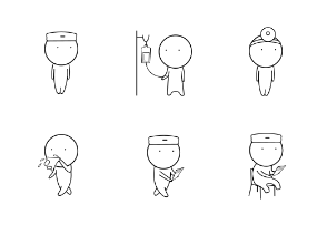 Doctors and patients (Icons)