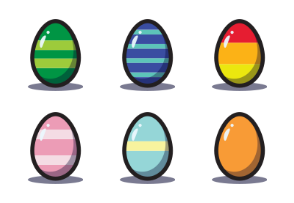 Easter Egg Stripe Pattern