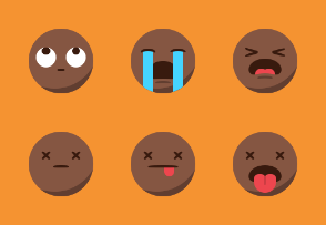 Emojis - Flat, Pixel Perfect w/ Skin Tone