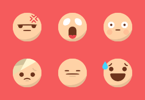 Emojis - Flat, Pixel Perfect w/ Skin Tone