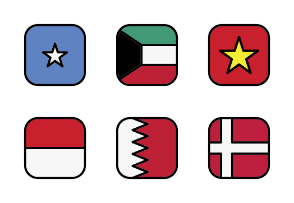 Flags - Filled Outline