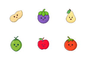 Fruits and Vegetables with Emoji