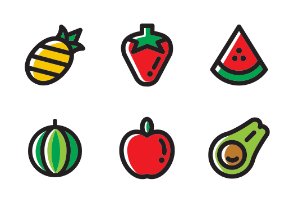 Fruits (Filled Outline)