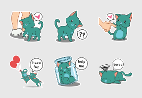 Funny cat stickers