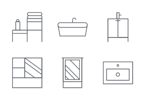 Furniture line icons set 5
