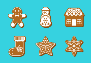 Gingerbread cookies Christmas theme set 2