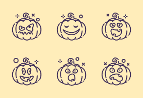 Halloween Pumpkins - Emoji set vol.2