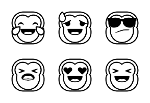 Hana Emojis Monkey Edition Line