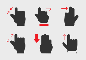 Hand Gesture  Double Colour Red Black vol 2