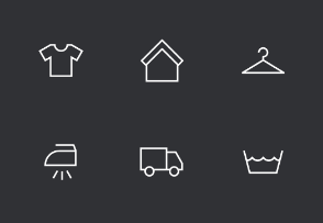 Household Thinline Icons Set