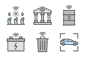 IIoT outline colored iconset