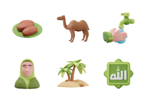 Islamy - Islamic & Ramadan 3D Objects Set