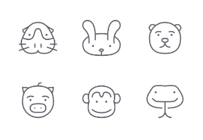 Line Icons - Animals