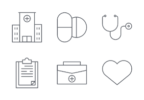Medical line icons set 1