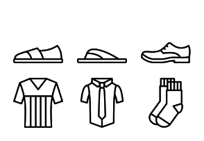 Mens Clothing Outline Collection