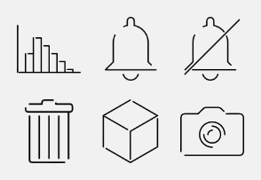 Miscellaneous Gapped Line Icons