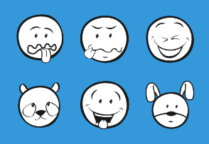 Monochrome Smiley Faces